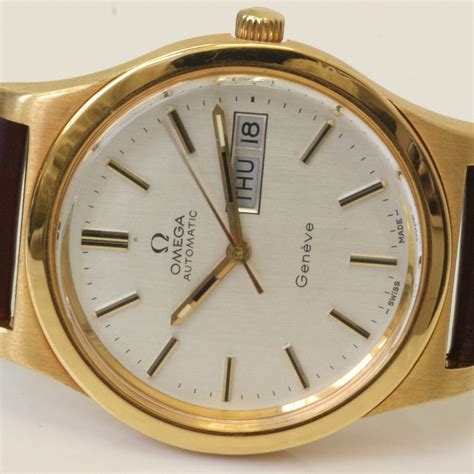 vintage omega geneve day date watch|omega genève watches for sale.